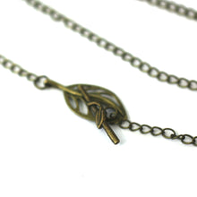 Load image into Gallery viewer, Southwestern Fern - Flower Pendant on Antique Bronze Chain - Simple Statement Necklace - 30&quot; Long - Papersonal - Clay Space