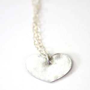 Subtle Textured Heart Pendant // Grunge Style Heart Pendant // Perfect Gift for Her
