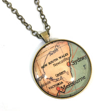 Load image into Gallery viewer, Sydney Vintage Map Large Pendant